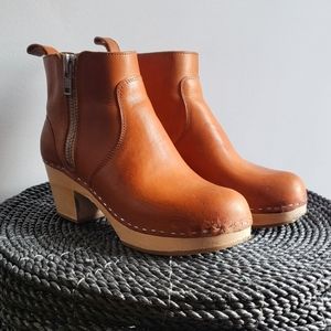 Swedish Hasbeens Tan Ankle Boots 37
